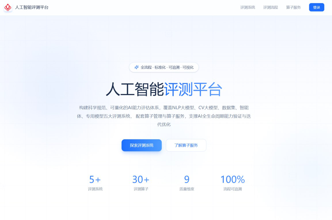 公司发布全流程人工智能评测平台